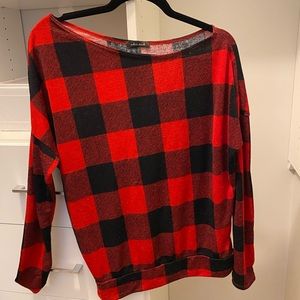 Lumber Jill off the shoulder top